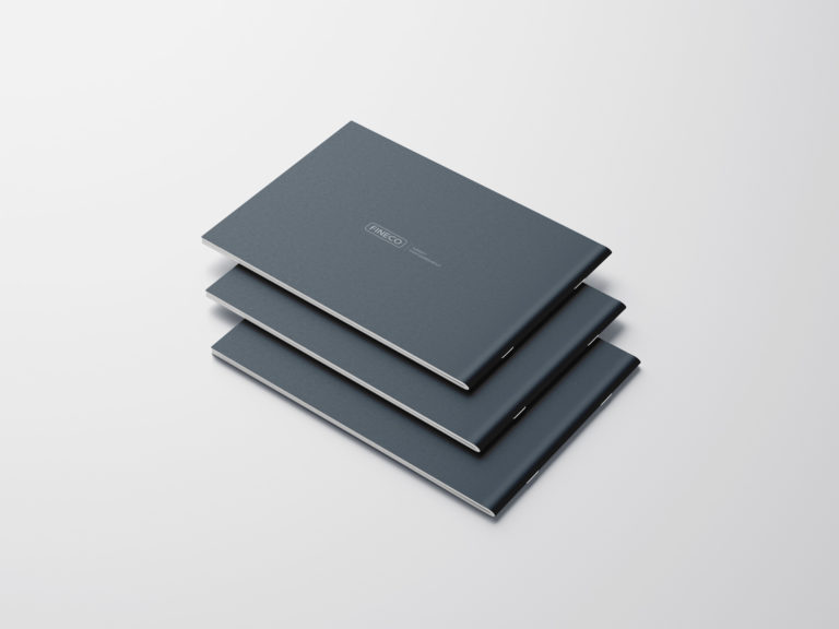 Brochure corporate ed editoriale per il settore finanziario, con materiali premium e un’identità visiva istituzionale ed elegante.