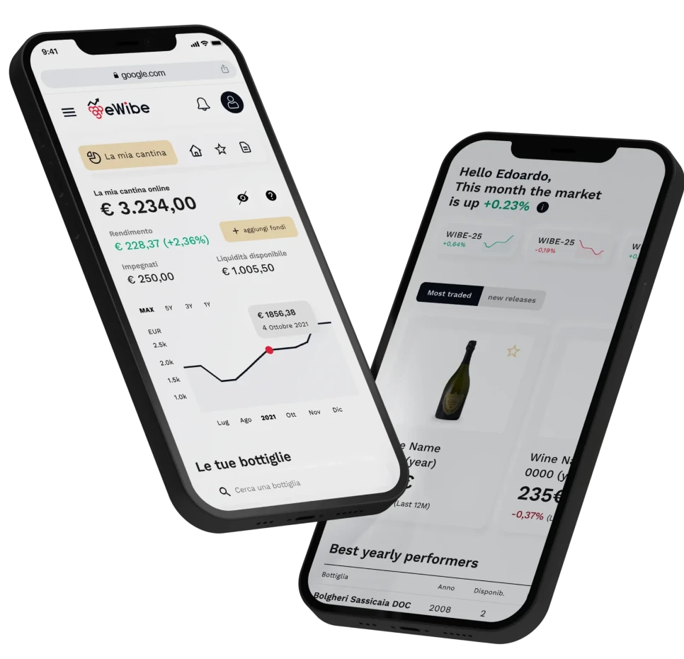 Creative Bulls design marketing finanziario – interfaccia app fintech per portafoglio investimenti e gestione degli asset.